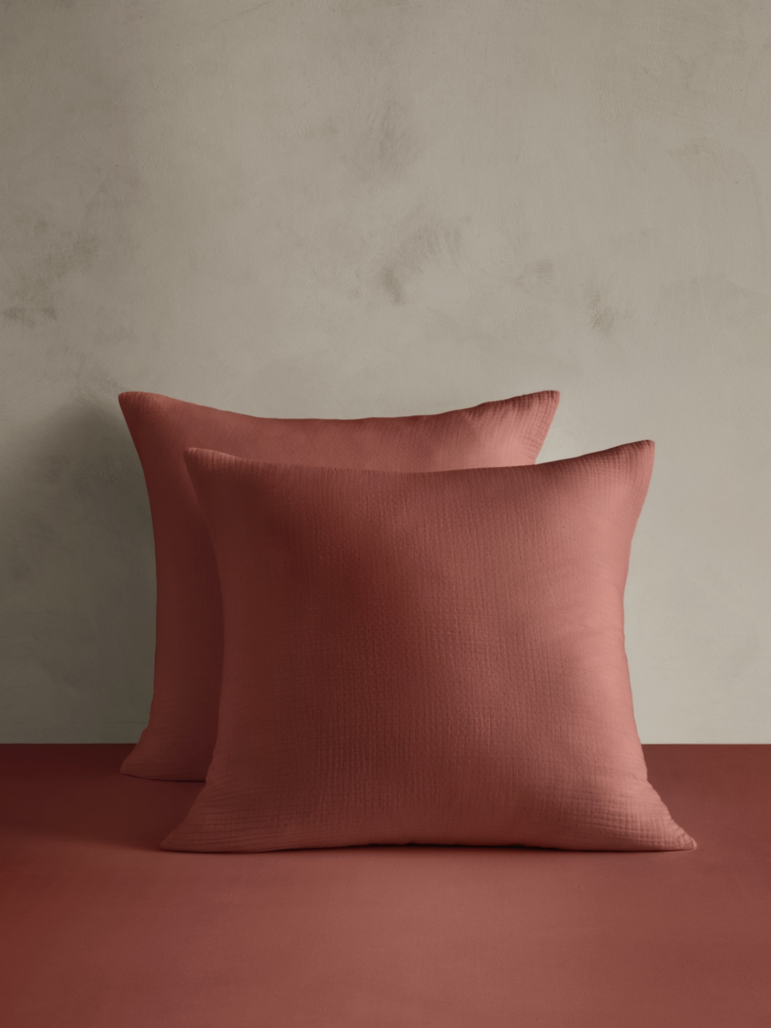Organic Cotton Gauze Shams - Sienna Brown