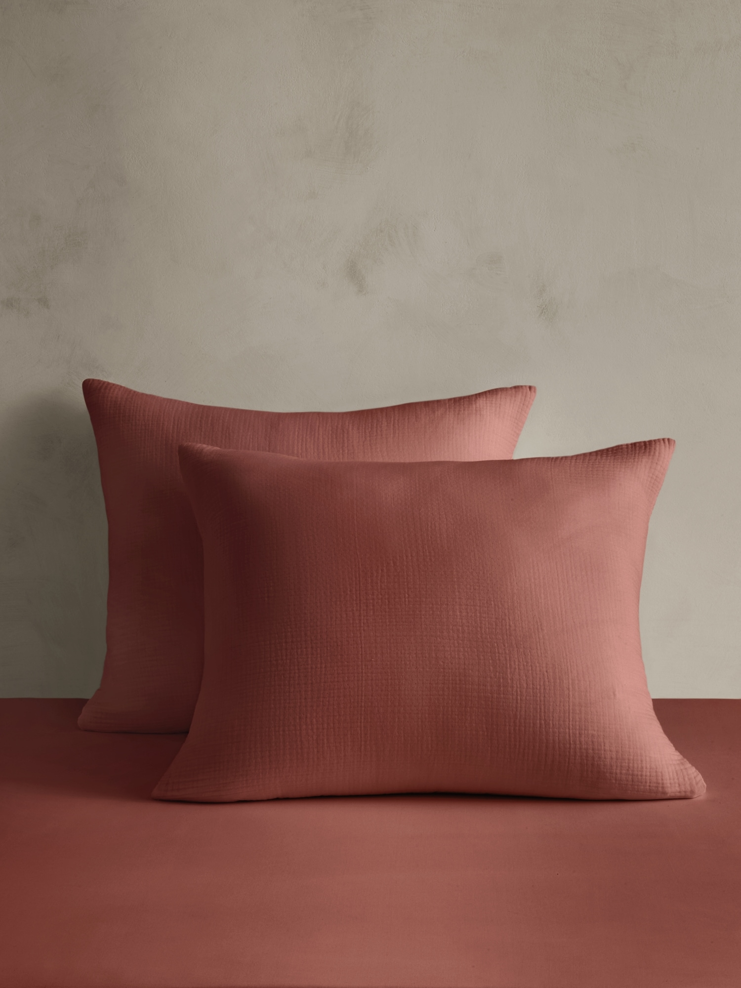 Organic Cotton Gauze Shams - Sienna Brown