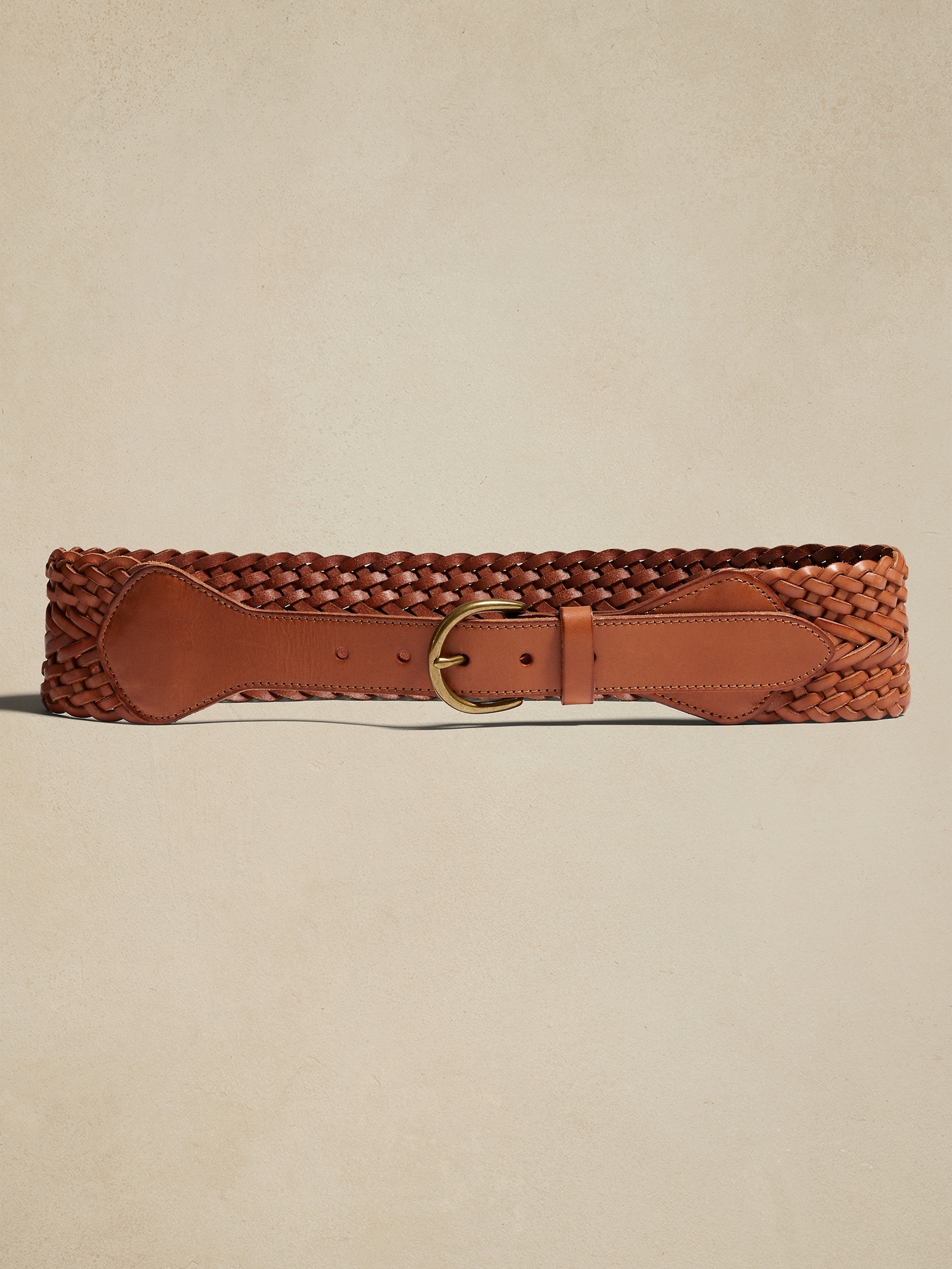 Bananarepublic Treccia Braided Leather Waist Belt