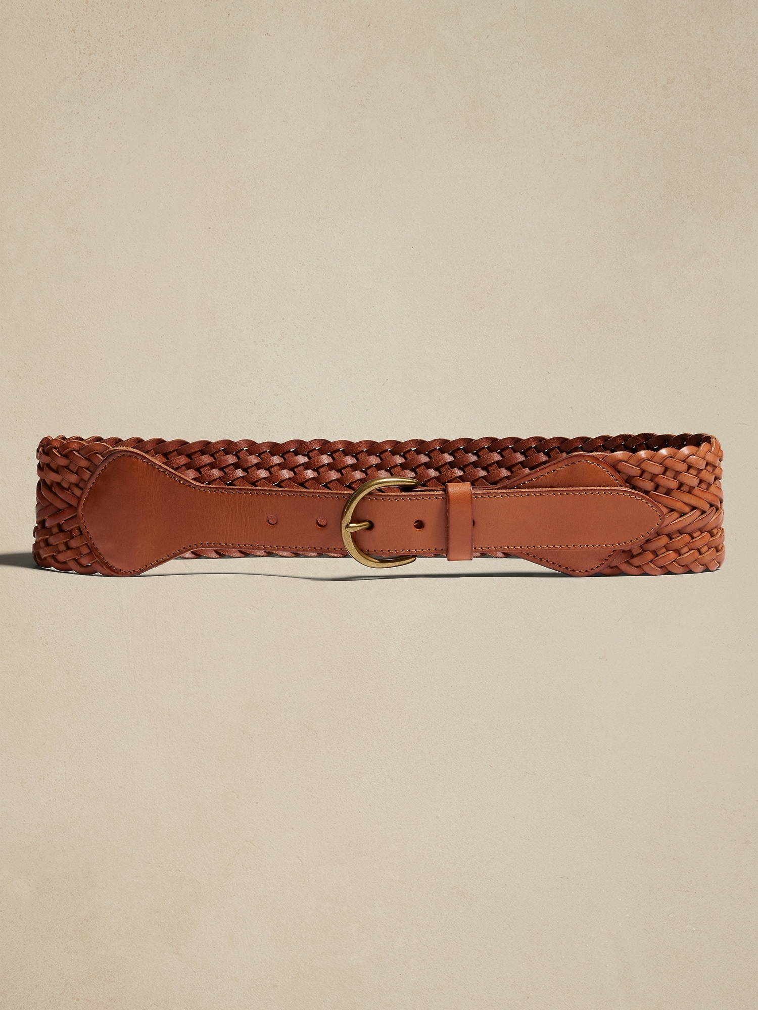 Treccia Braided Leather Waist Belt Banana Republic