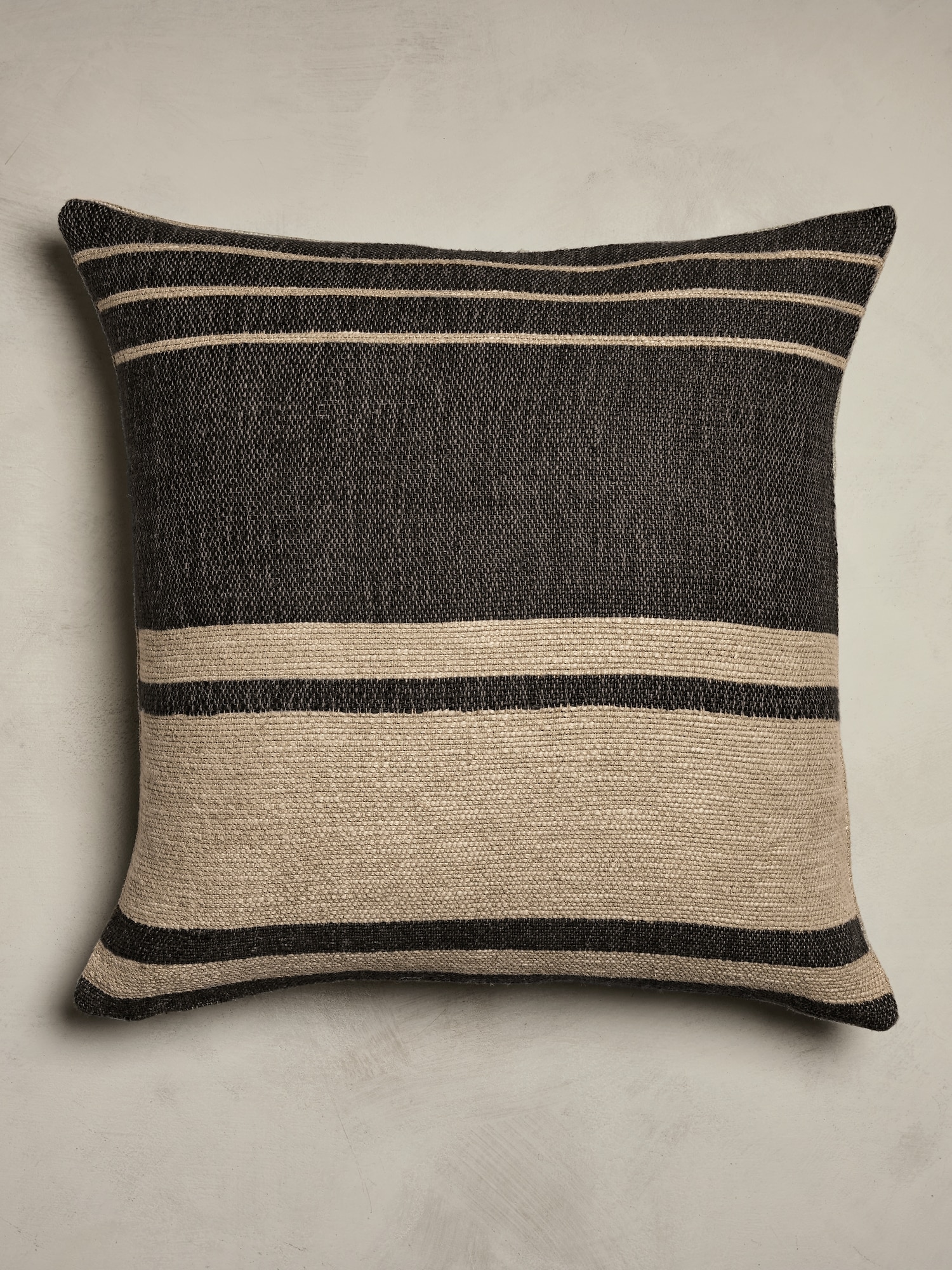 Hand-Woven Linen Stripe Pillow