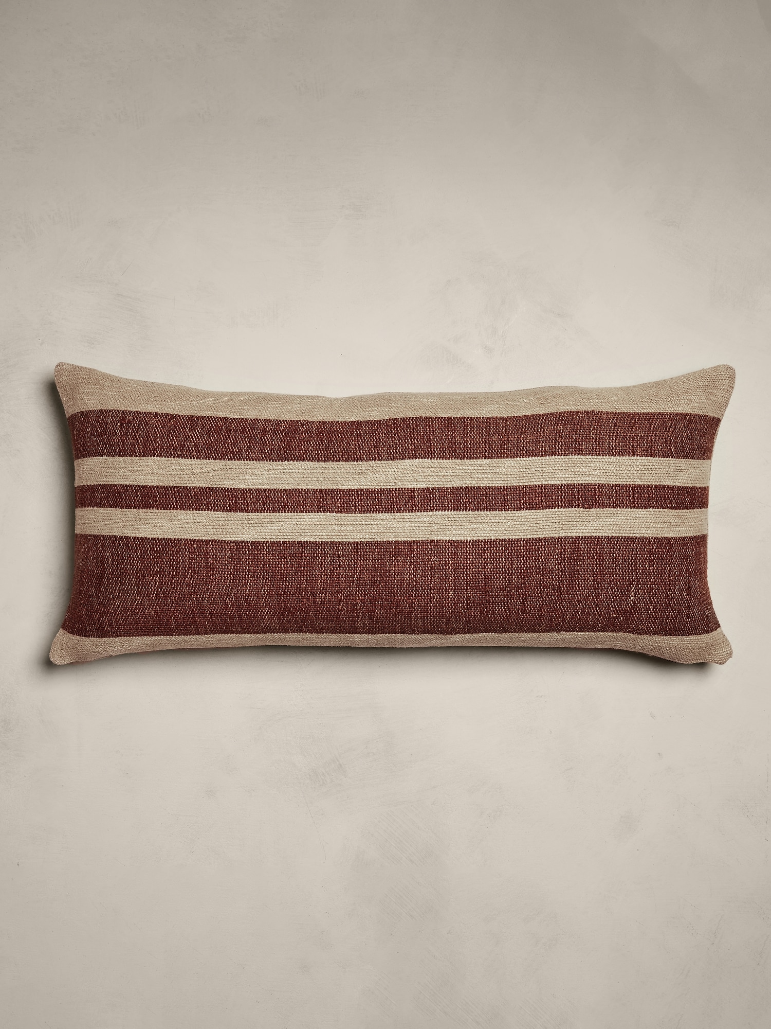 Hand-Woven Linen Stripe Pillow