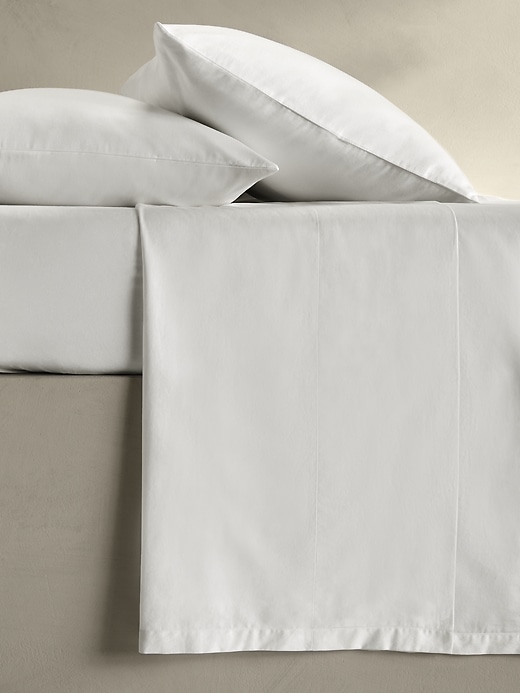 Washed Cotton Sateen Flat Sheet