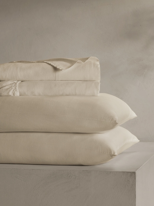Washed Linen-Cotton Flat Sheet