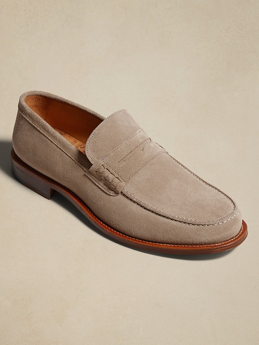 Asher Suede Penny Loafer | Banana Republic display picture 2