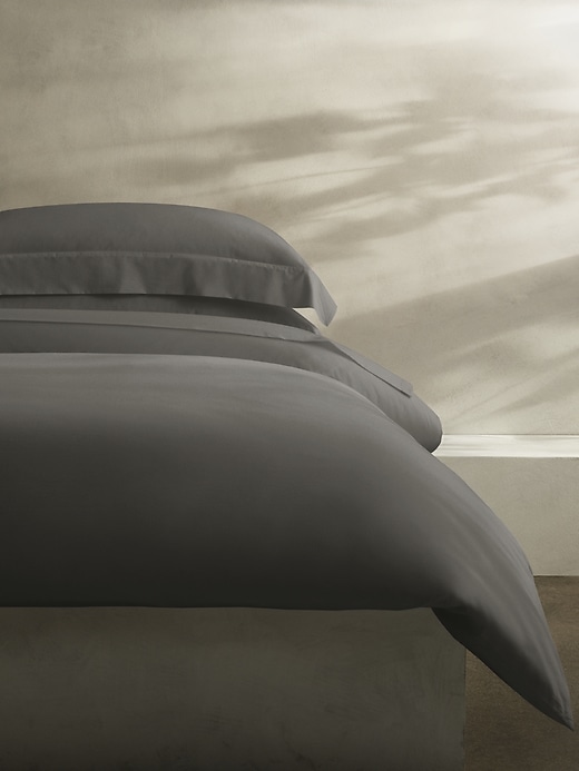 Washed Cotton Percale Duvet Cover