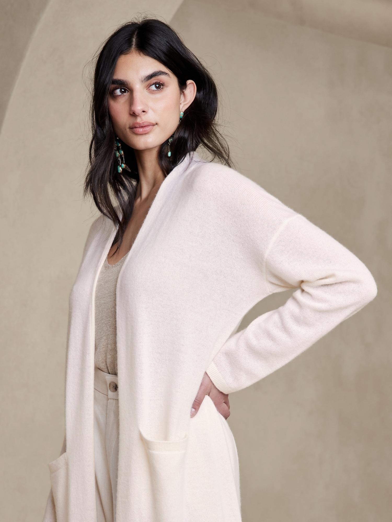 Long sale cashmere duster