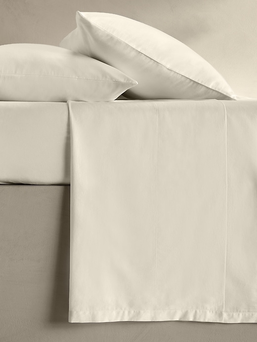 Washed Cotton Sateen Flat Sheet