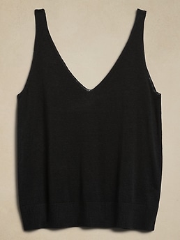 Costa Linen-Blend Tank | Banana Republic