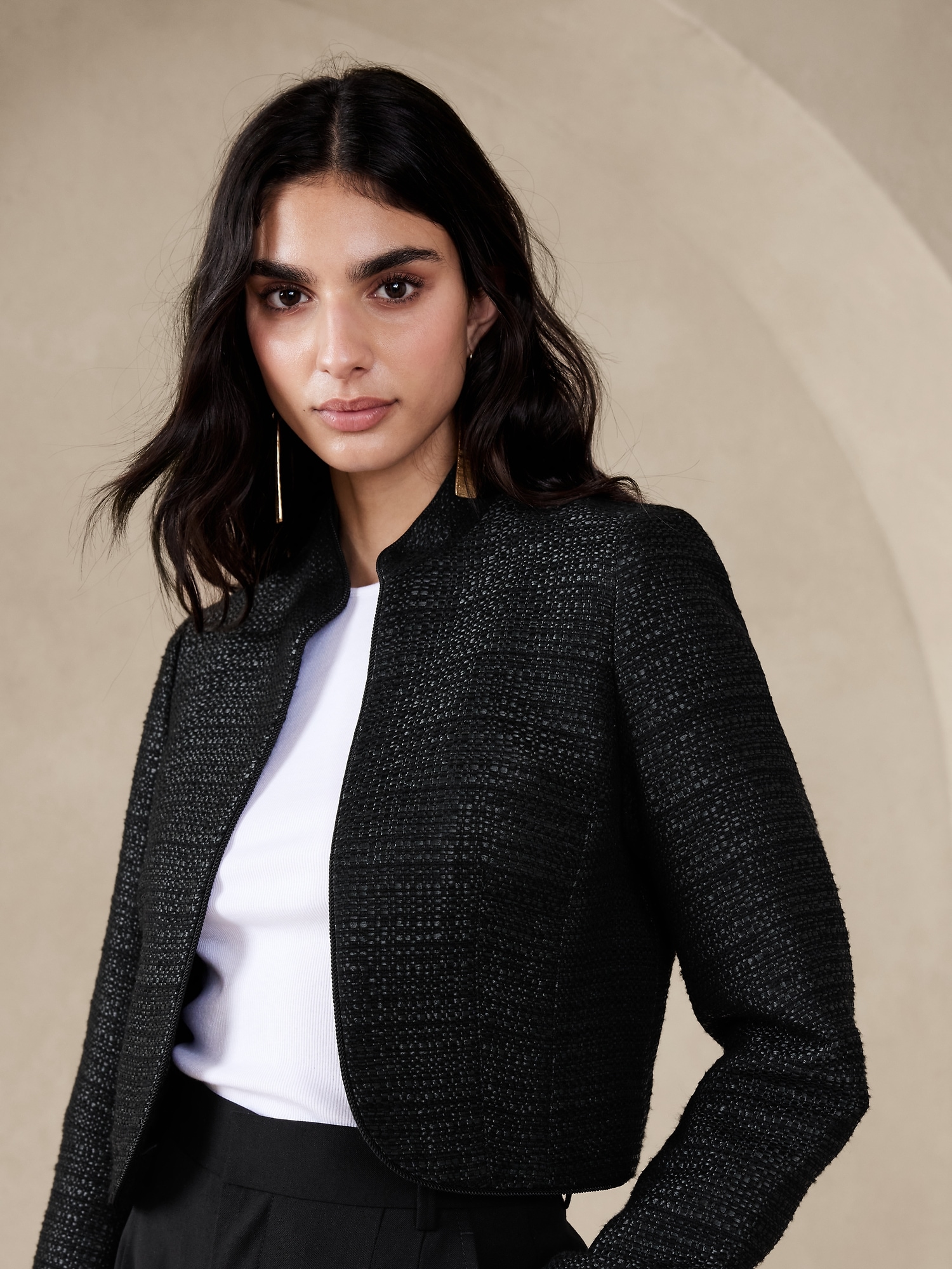 Apolline Cropped Jacket | Banana Republic