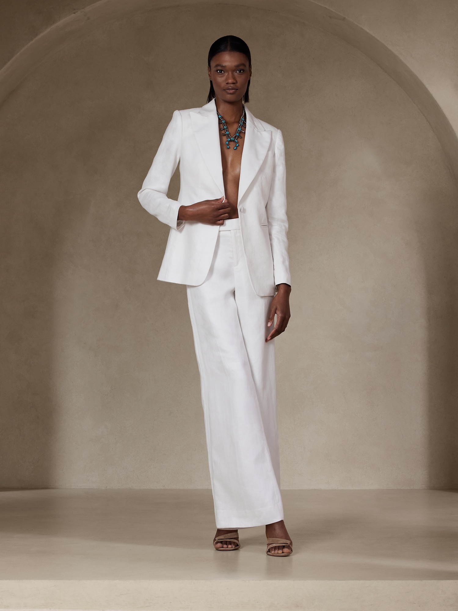 Share 82+ womens white linen pants suit - in.eteachers