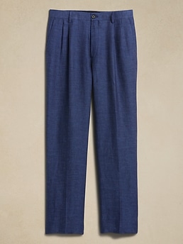 Banana Republic Raiff Italian Linen Suit Pant blue - 650158002