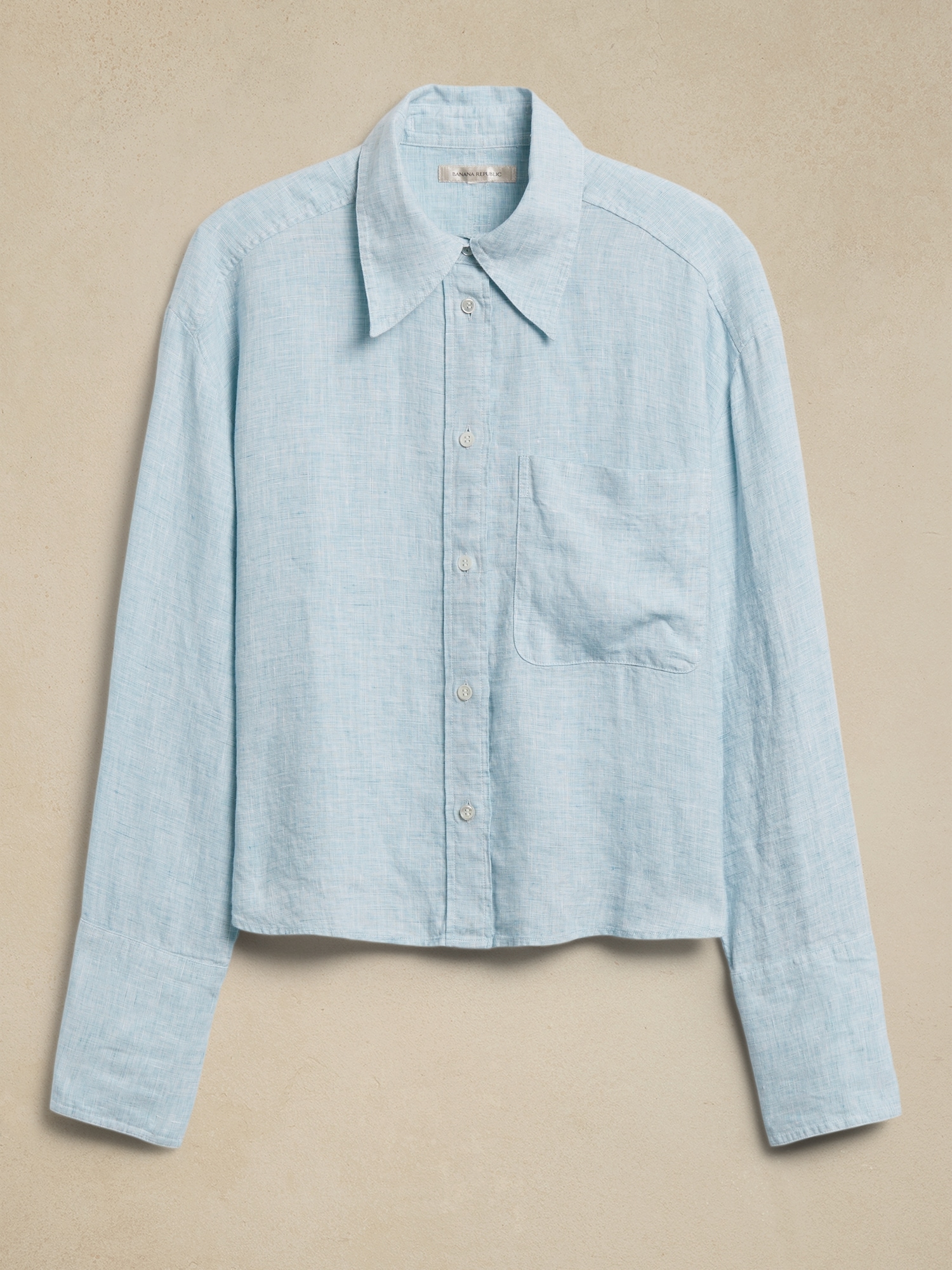 The Boxy Cropped Linen Shirt