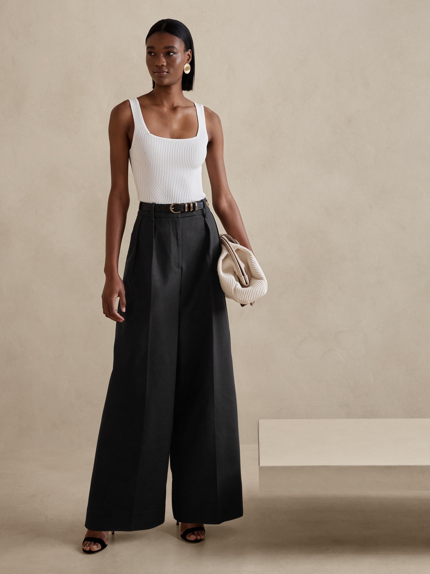 Wide Leg Cropped Pants