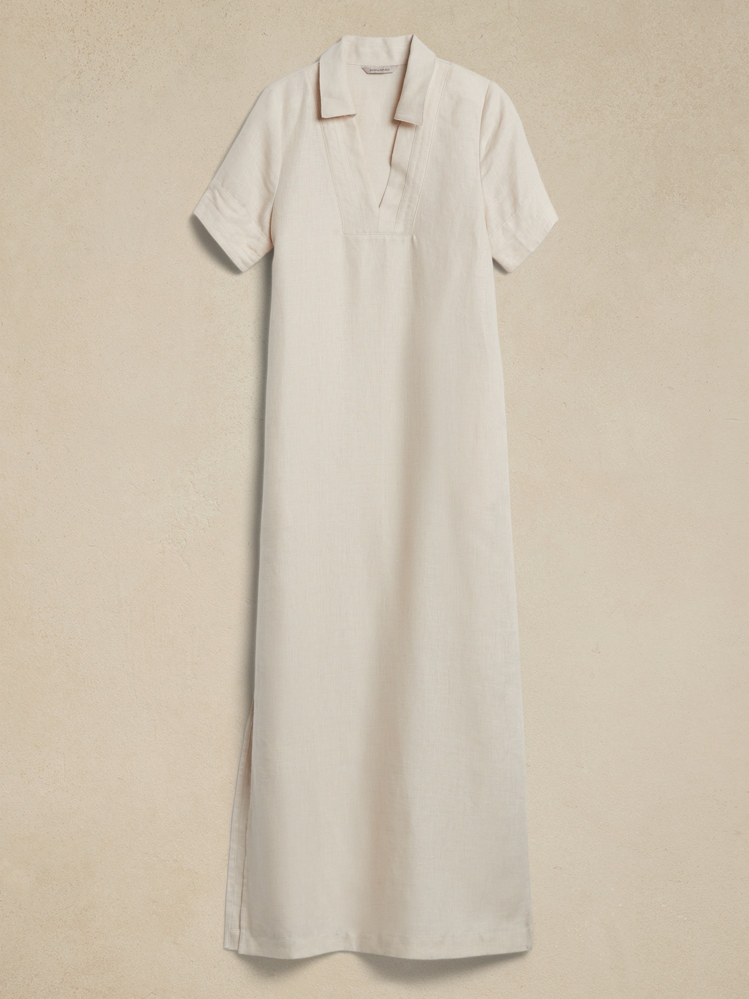 White linen maxi outlet shirt dress