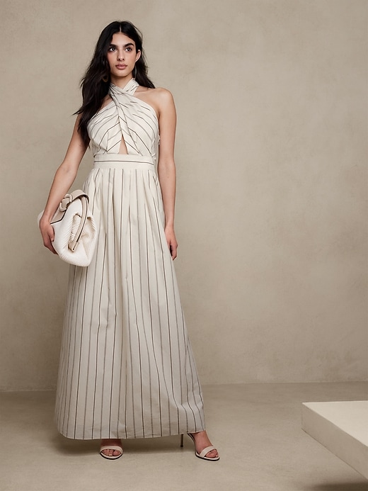 Rhapsody Poplin Maxi Dress | Banana Republic