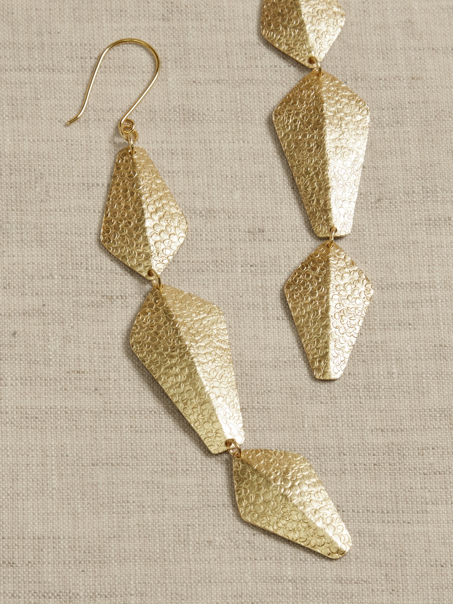 Textured Leaf Statement Earrings | Aureus + Argent