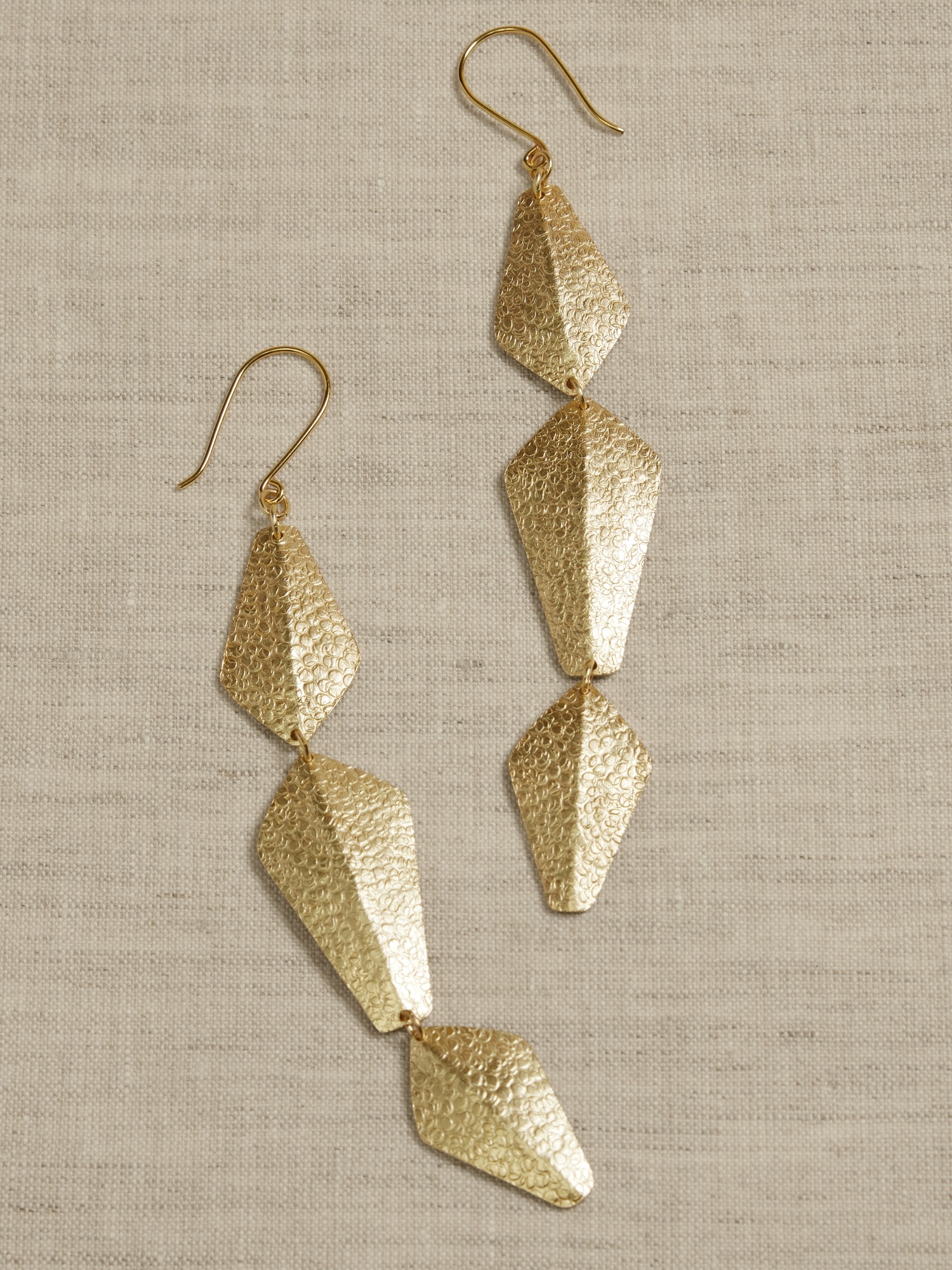 Textured Leaf Statement Earrings &#124 Aureus + Argent