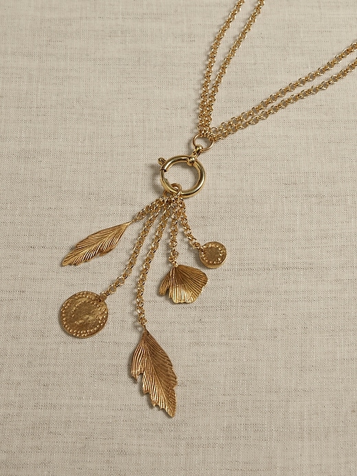 Feather Charm Chain Necklace by Aureus + Argent | Banana Republic