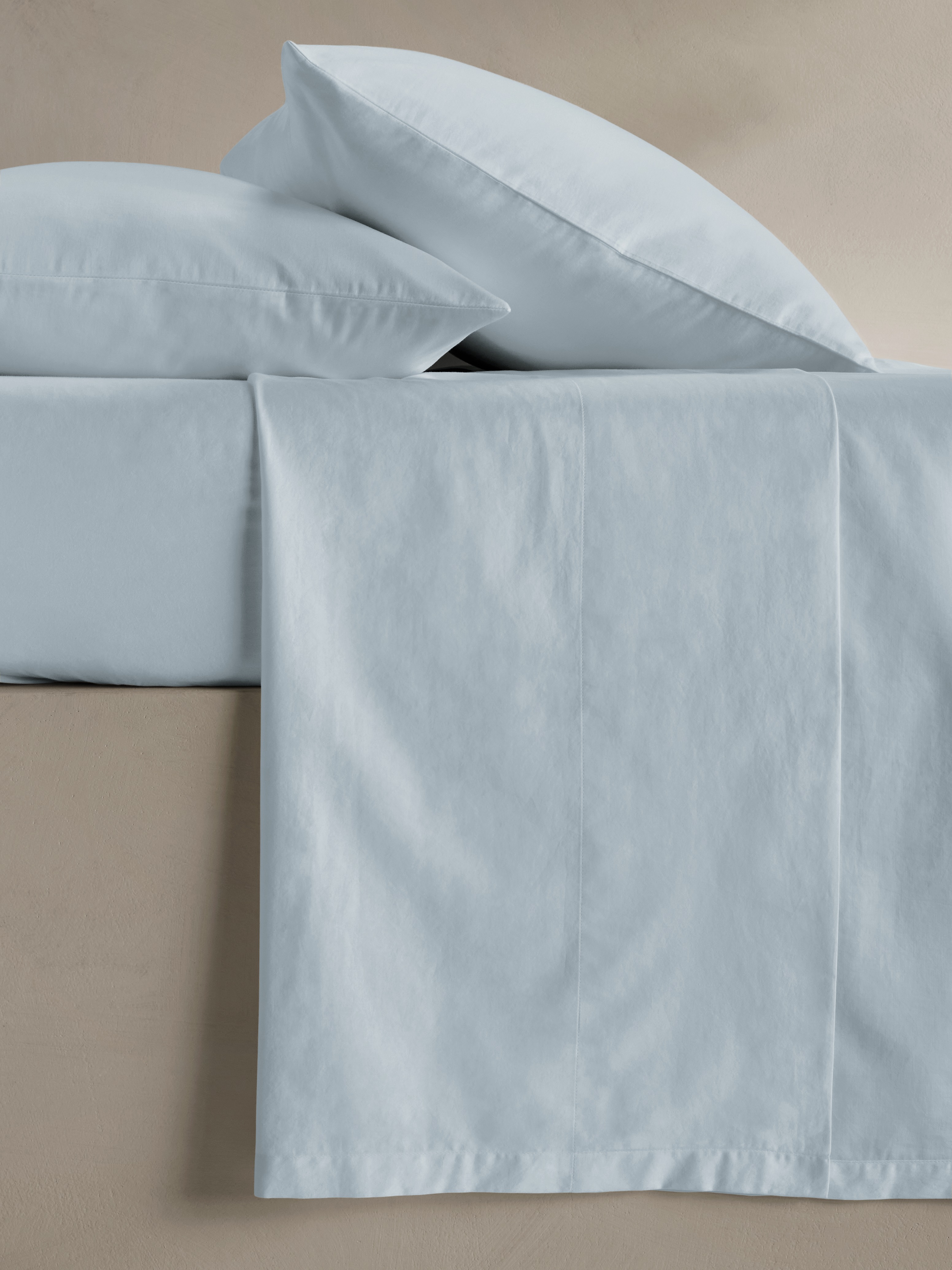 Washed Cotton Sateen Flat Sheet