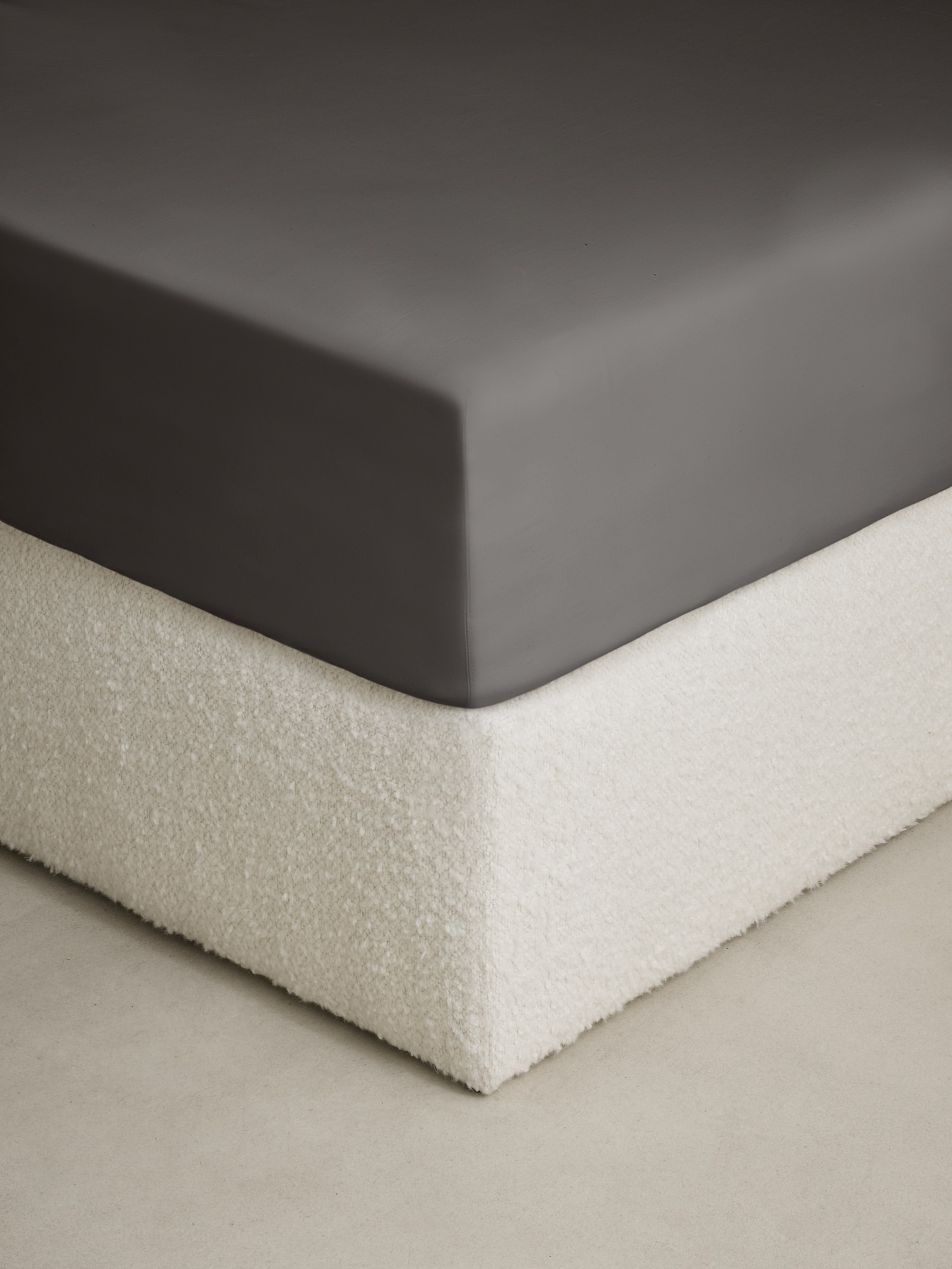 Washed Cotton Sateen Fitted Sheet