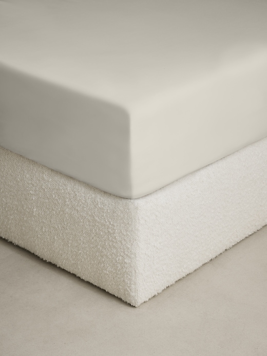 Washed Cotton Sateen Fitted Sheet