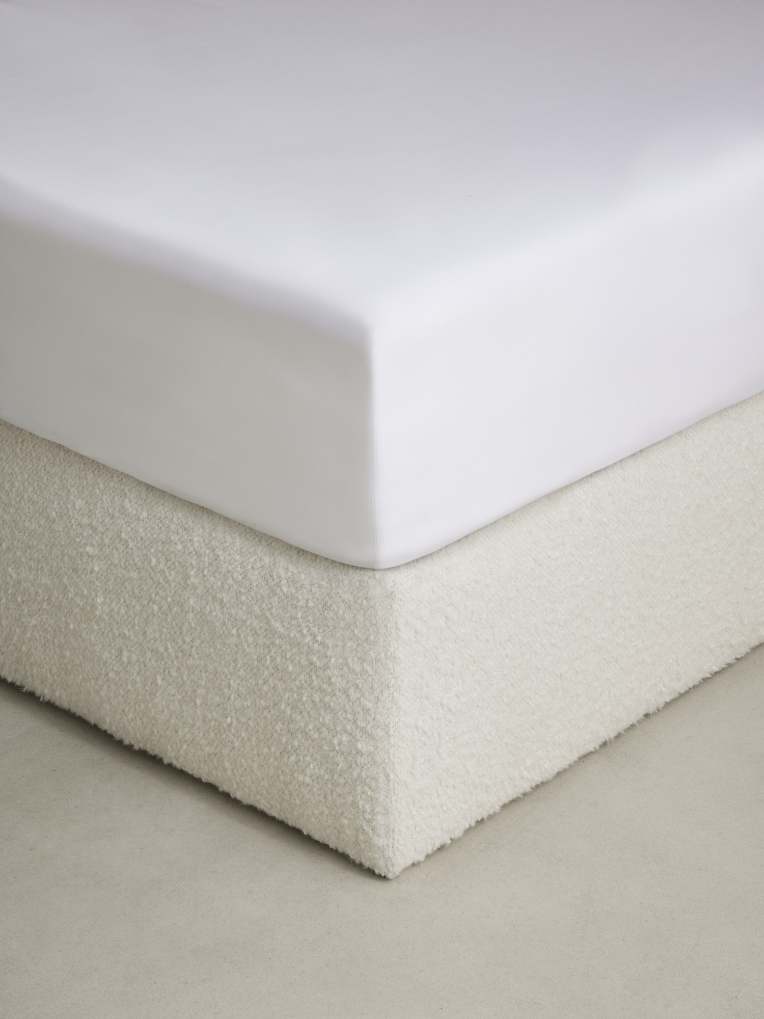 Washed Cotton Sateen Fitted Sheet