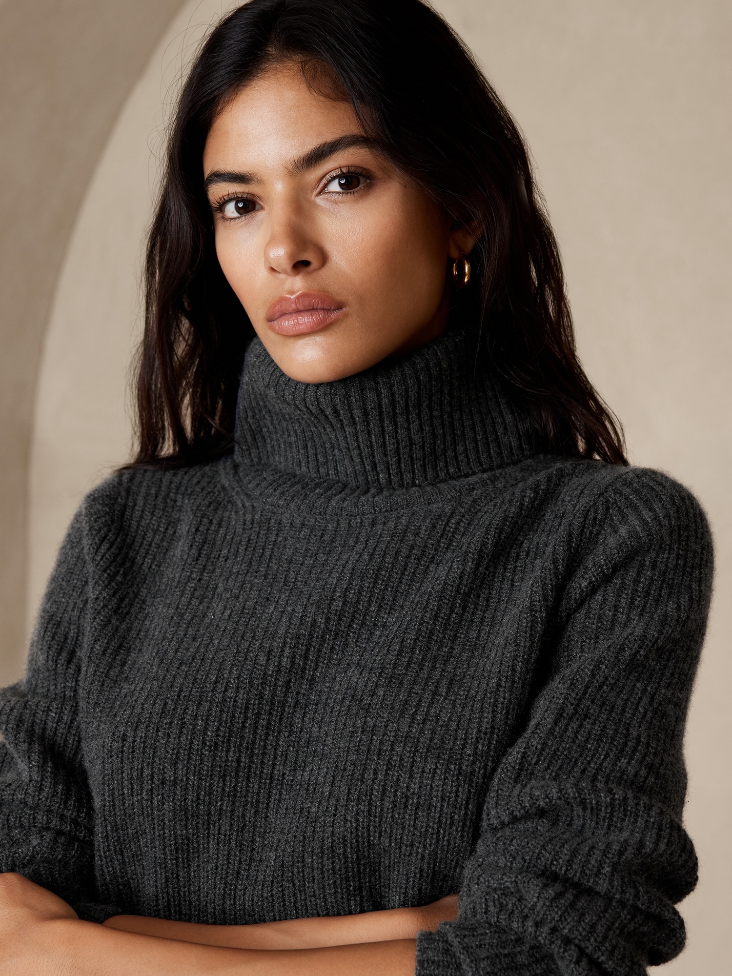 Chiara Cashmere Turtleneck Sweater Banana Republic