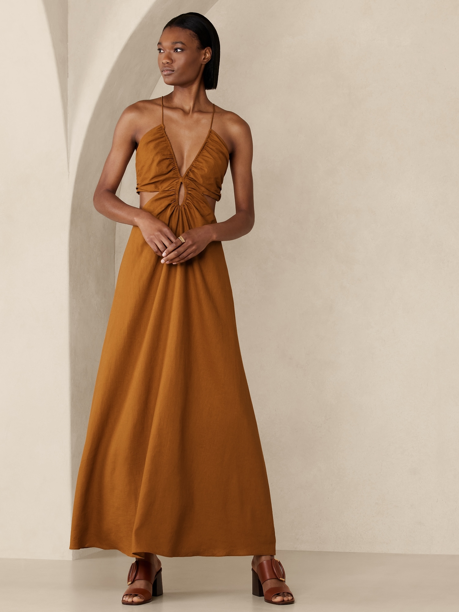 Manon Linen-Blend Maxi Dress