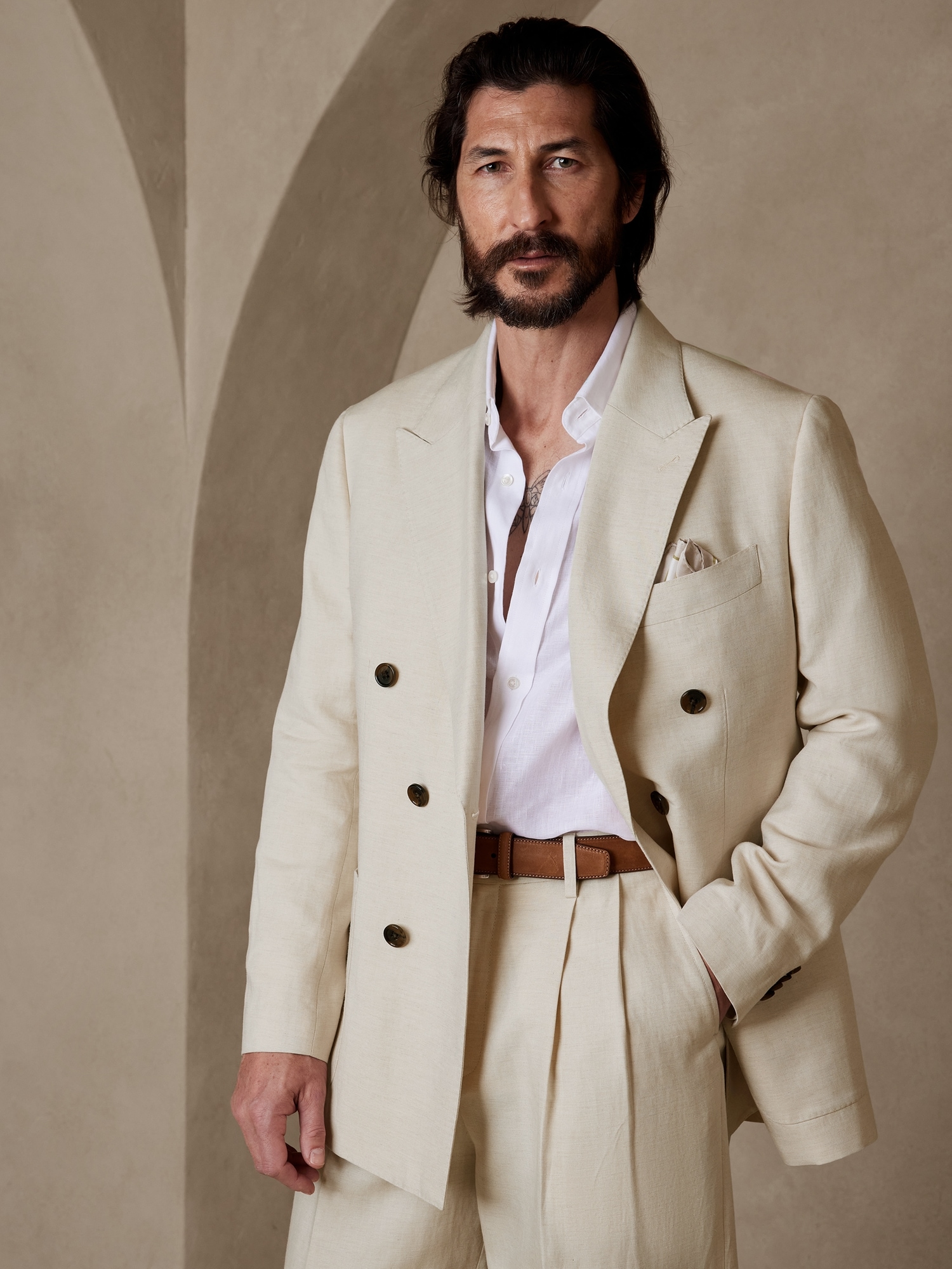 Sirolo Linen-Blend Suit Jacket