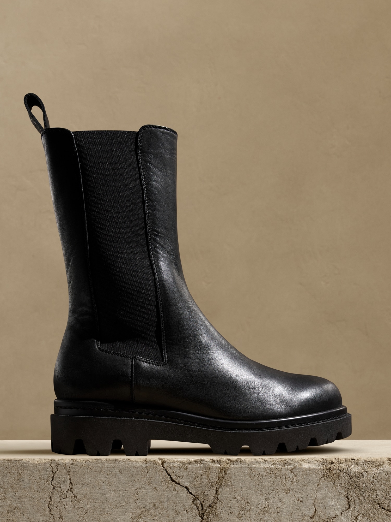 Banana Republic Hudson Tall Leather Chelsea Boot black - 504369002