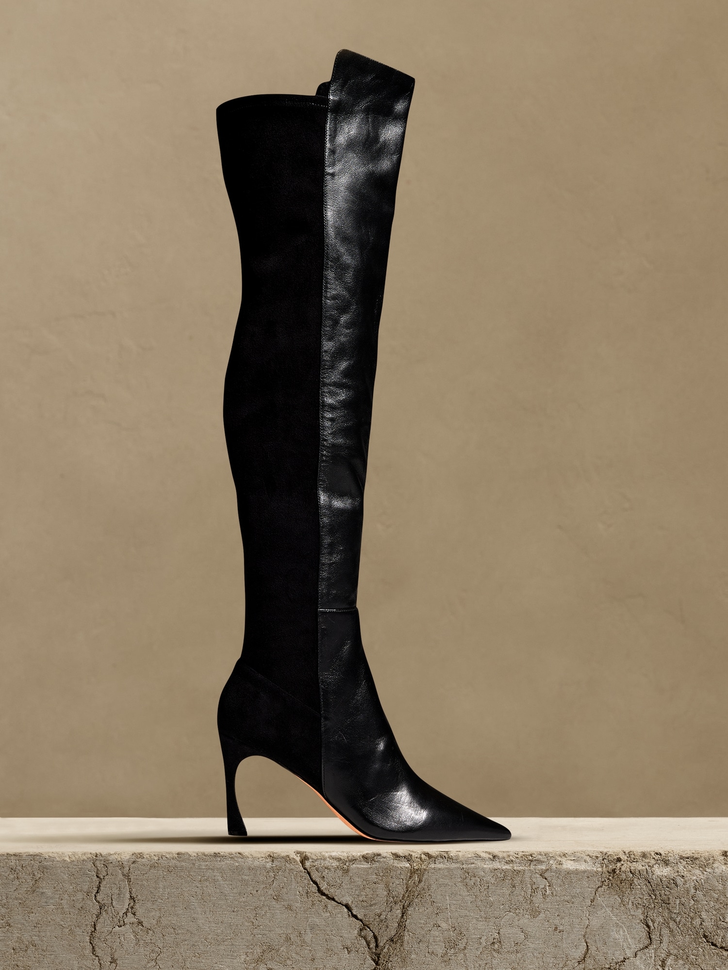 Black Narrow-Calf Boots for Women