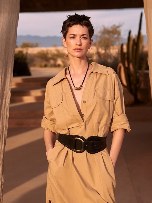 ani popover shirt dress Ani Popover Shirt Dress GAP (International)