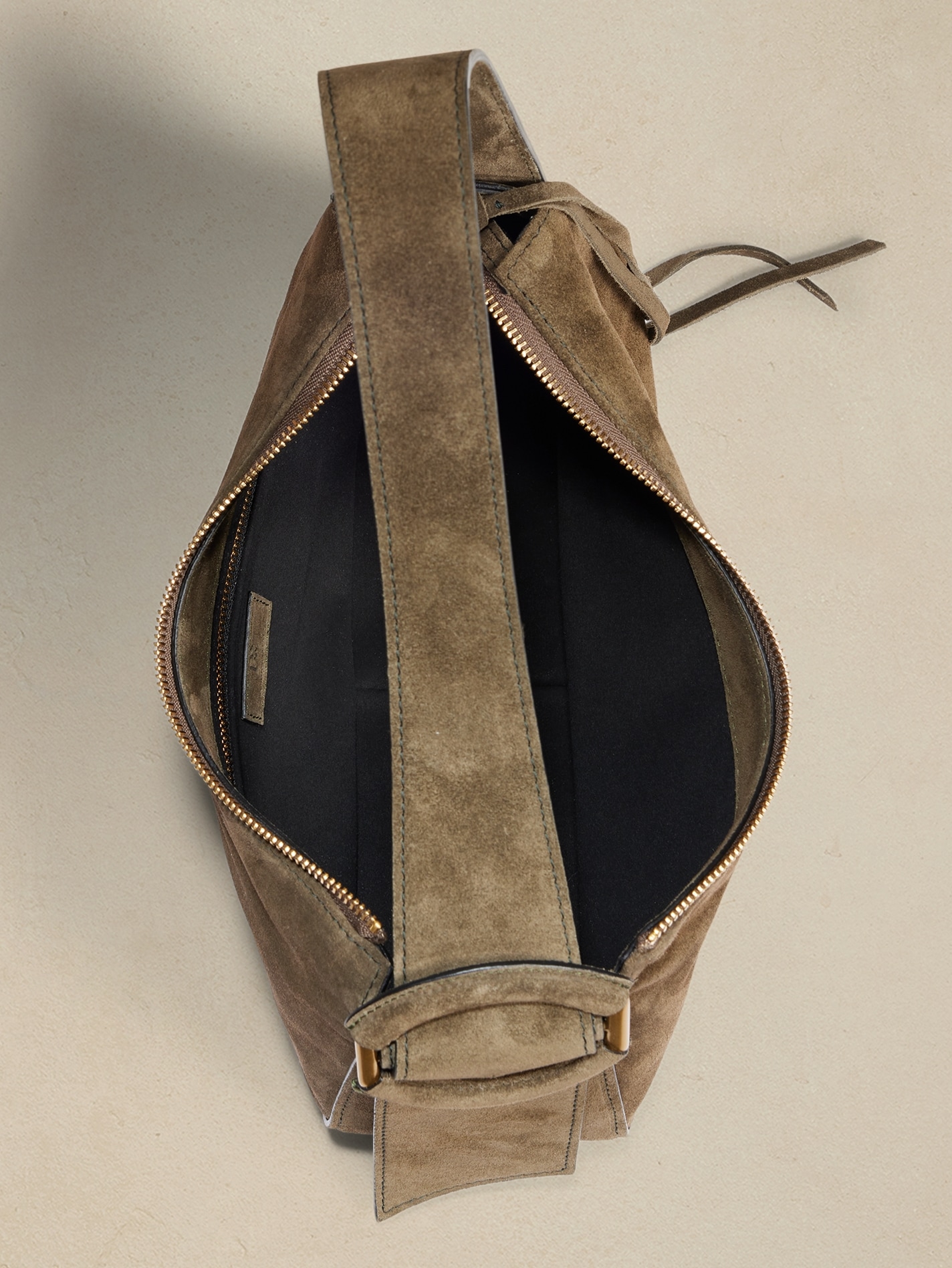 Brown Le 5A7 suede shoulder bag | Saint Laurent | MATCHES UK