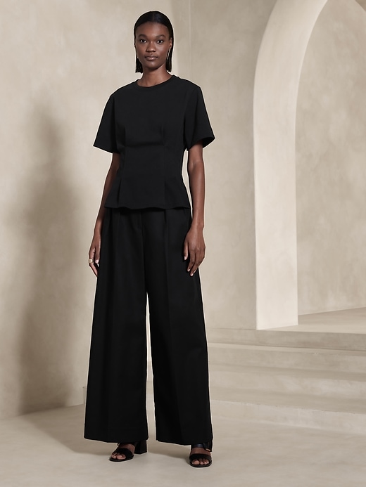 Lido Wide-Leg Italian Wool Pant