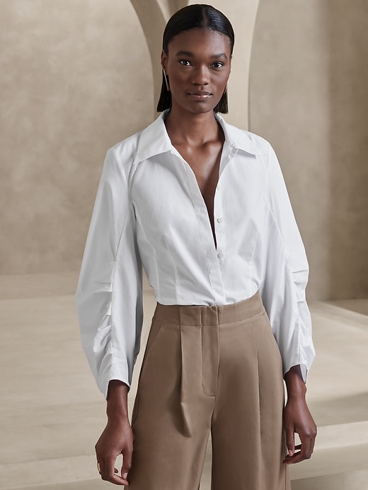 Lish Poplin Top | Banana Republic