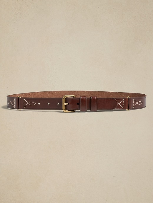 Mesa Embroidered Leather Belt | Banana Republic display picture 1