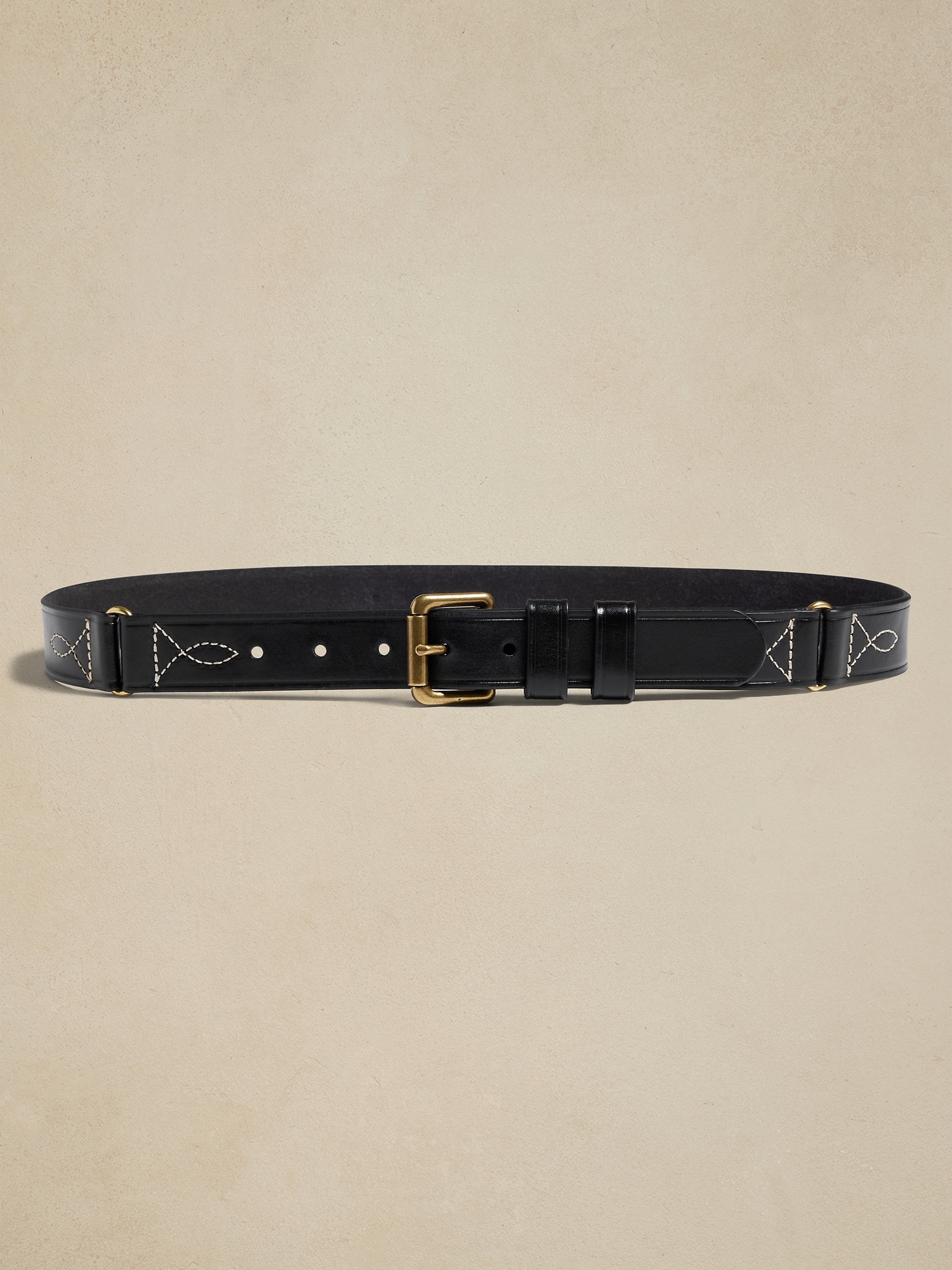 Mesa Embroidered Leather Belt