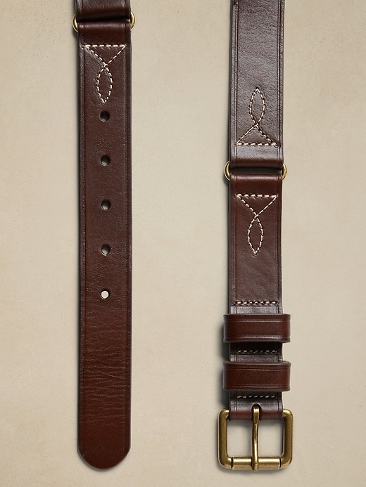 Mesa Embroidered Leather Belt | Banana Republic display picture 3