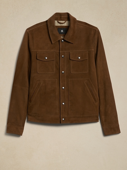 Suede Trucker Jacket | Banana Republic