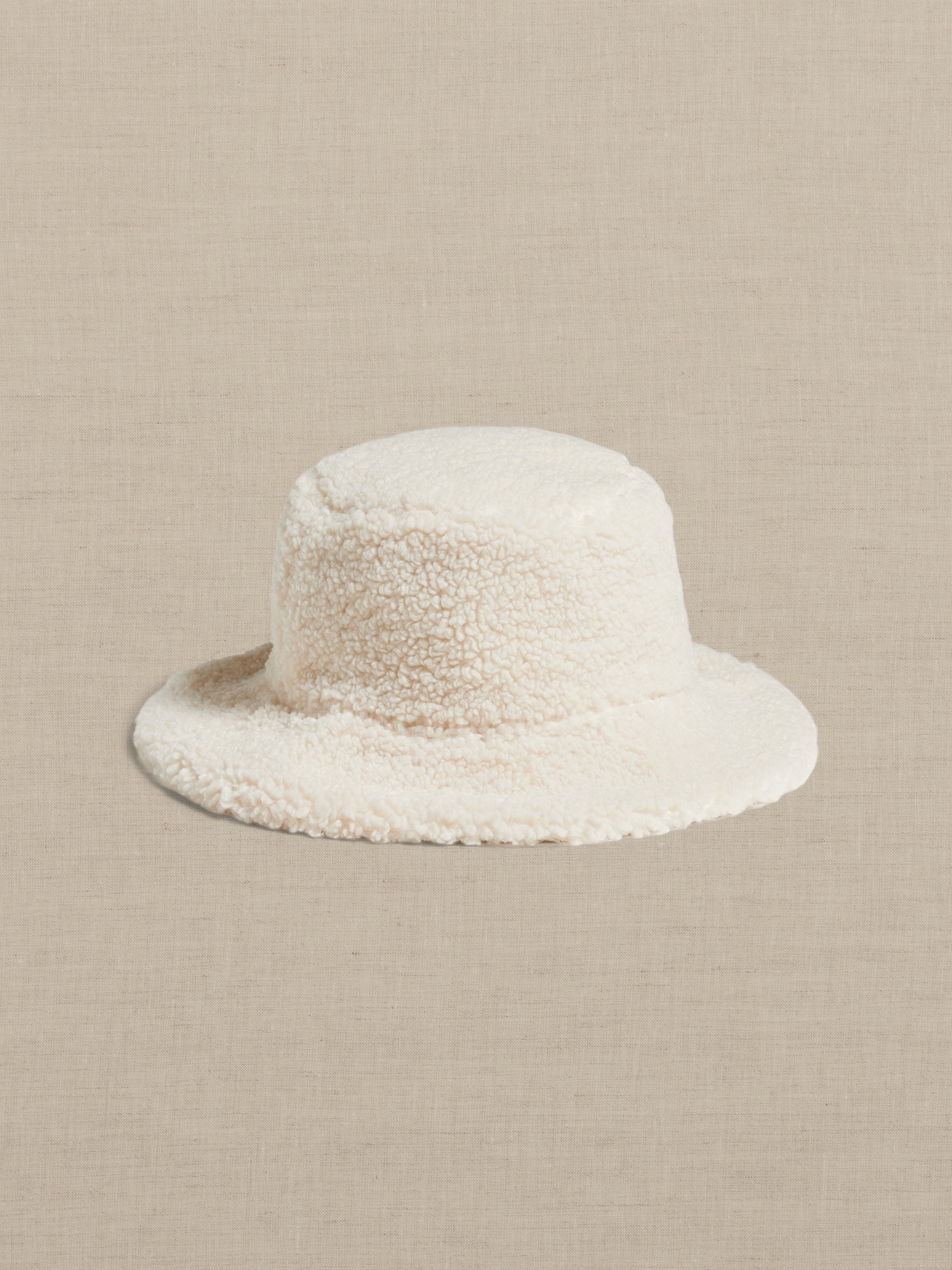 Banana Republic Babies' Reversible Shearling Bucket Hat + Toddler Anchorage Cream White Size 12-18 M