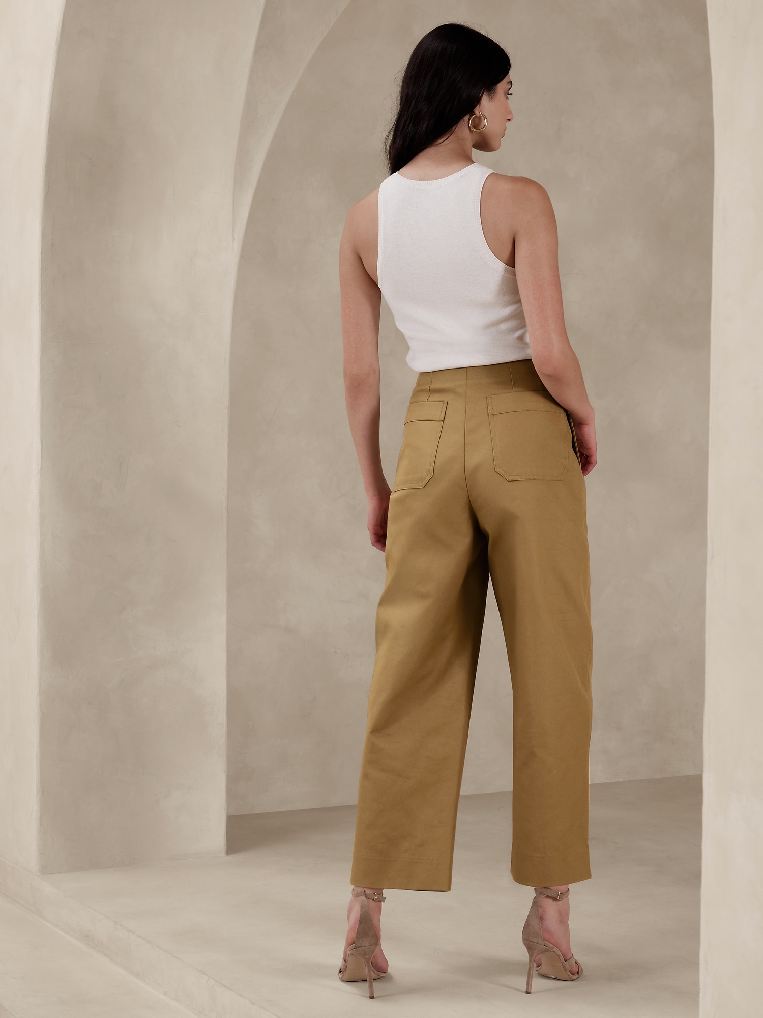 Banana Republic Womens High Rise Authentic Chino Pants, Whiskey Brown, 6:  Buy Online at Best Price in UAE 