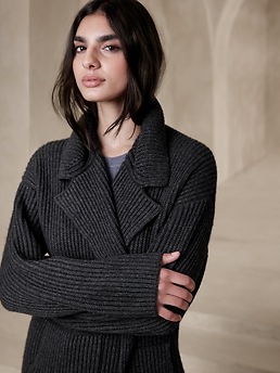 Nadia Merino-Cashmere Coatigan | Banana Republic