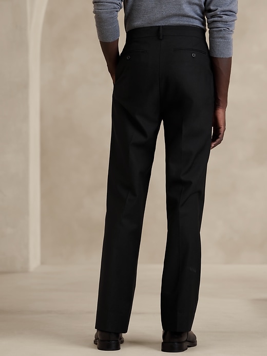 Barathea Italian Wool Straight Pant