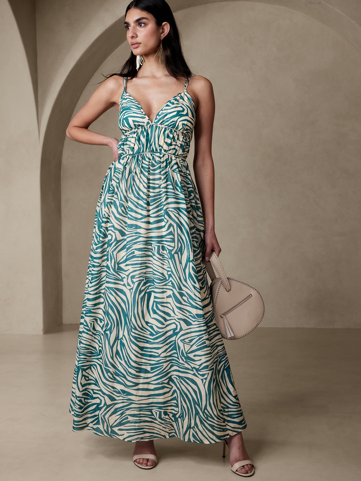Bananarepublic Rosalia Cotton-Silk Maxi Dress