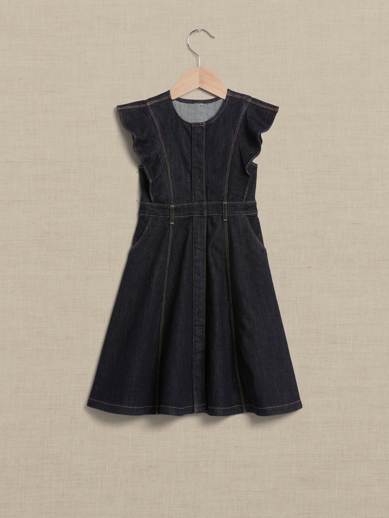 Banana Republic Sleeveless Denim Dress Women's Size 2 Dark Rinse Wash Slit  Neck | eBay