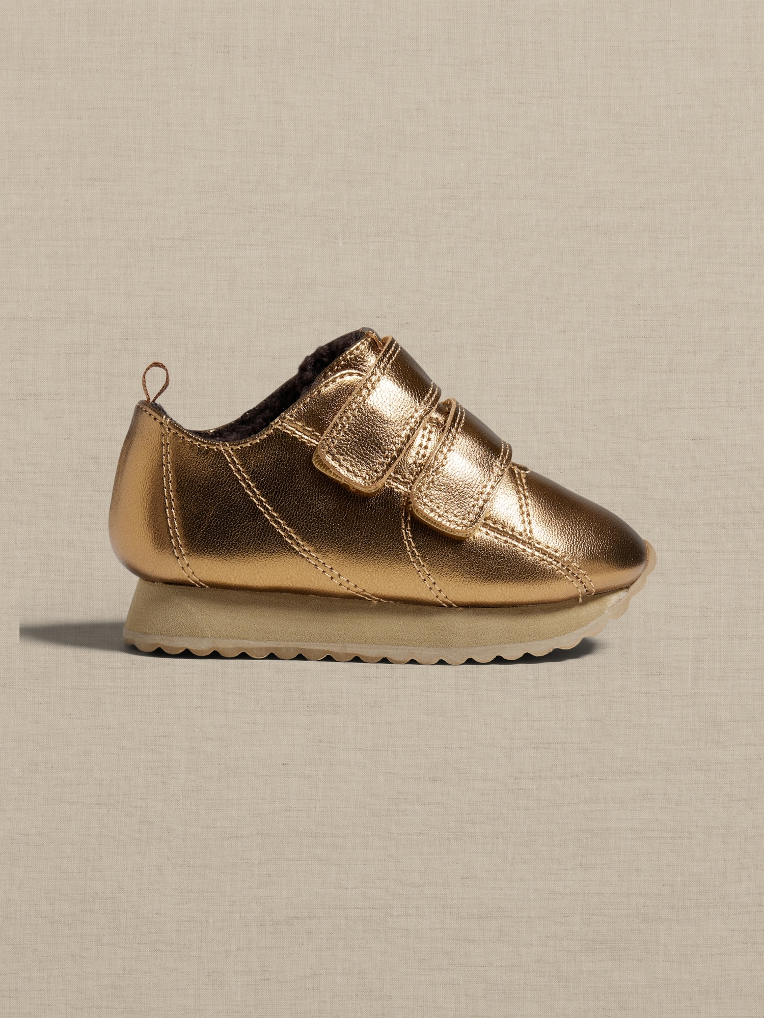 Metallic Leather Sneakers for Baby + Toddler