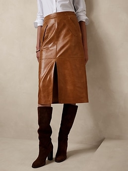 Leather skirt outlet banana republic