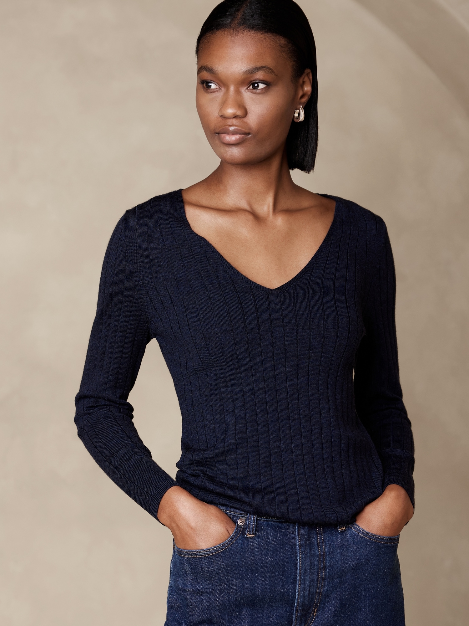 Womens Vneck Sweater