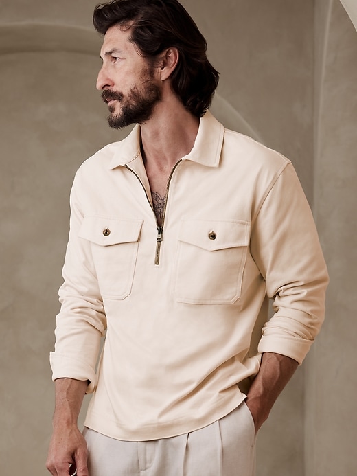 Rugged Cotton Half-Zip